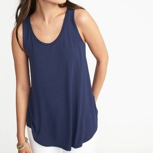 Navy mudd tank top
